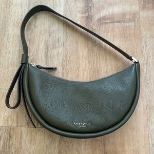Kate Spade Olive Crescent Leather Handbag